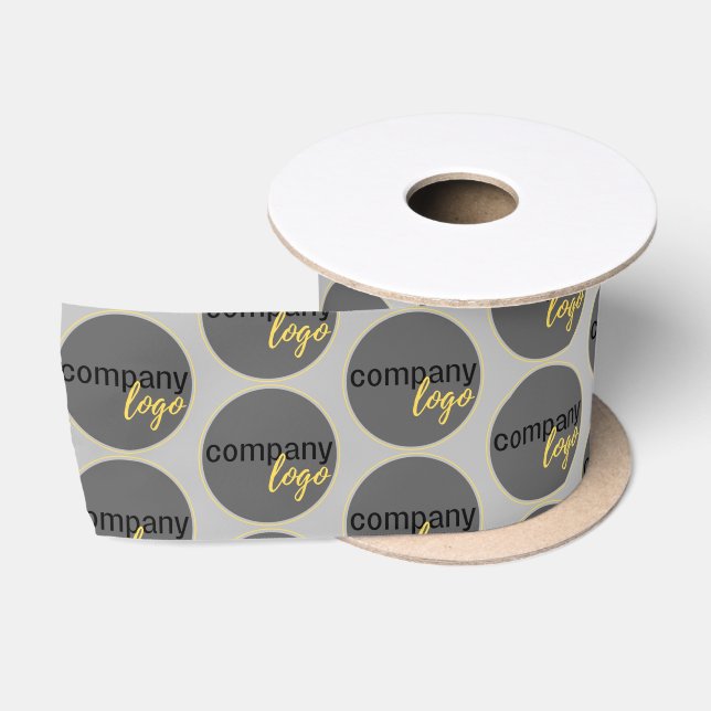 RUBAN EN SATIN MARQUE MOTIF MINIMALIST BUSINESS LOGO (Bobine)