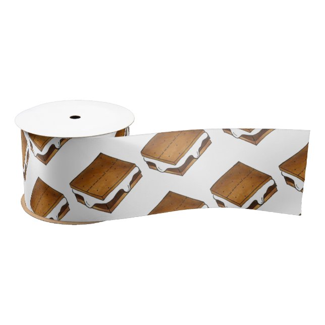 Ruban En Satin Marshmallow Campfire S'mores Camp Party Camping (Bobine)