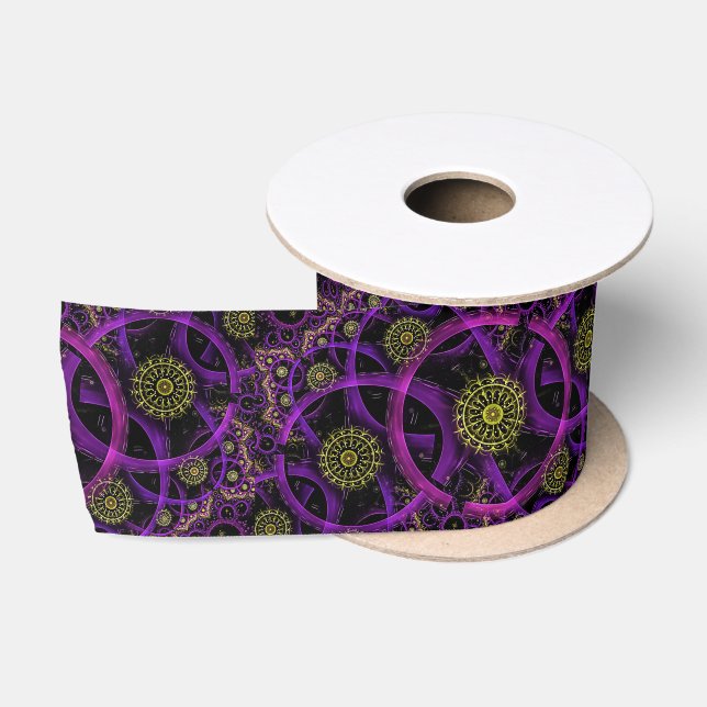 Ruban En Satin Méditation ruban de fleur d'or (Bobine)