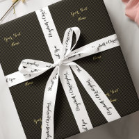 Merci élégant Noir Blanc Personnalisé Mariage Favo