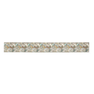 Ruban En Satin Mère d'or de style mosaïque de perle