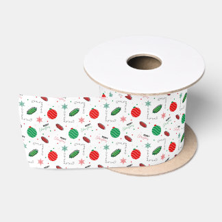 Ruban En Satin Merry Christmas Festive Baubles and Candy