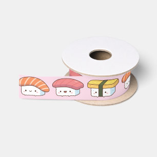 Ruban En Satin Mignons gribouillages de nourriture japonaise de s