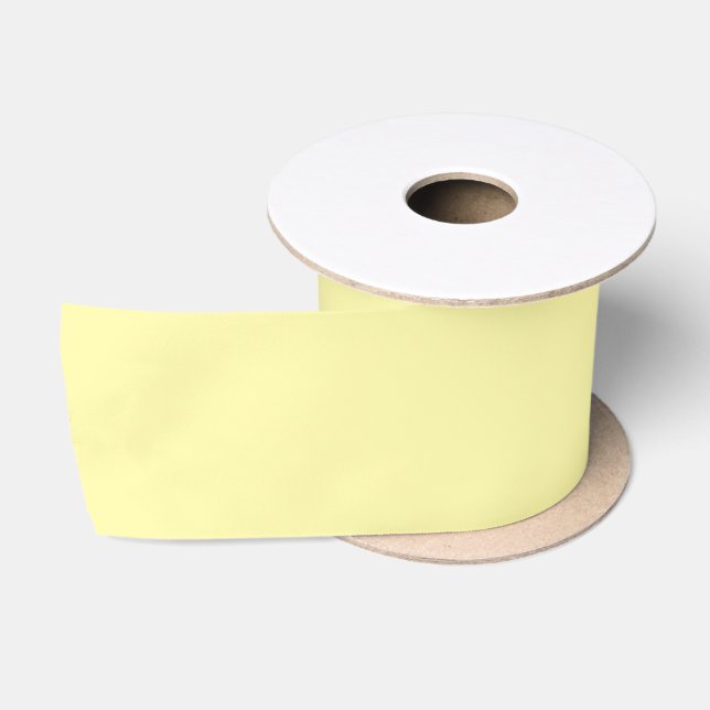 Ruban En Satin Mini clair jaune clair uni élégant (Bobine)