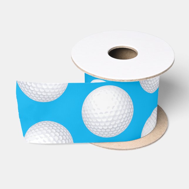 Ruban En Satin Mini Golf Balls Anniversaire Fête Enfants Bleu (Bobine)
