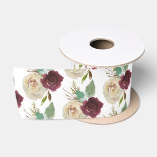 Ruban En Satin Mistletoe Manor Aquarelle Bouquets luxuriants Mari