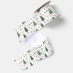 Ruban En Satin Modèle d'arbres de fêtes modernes