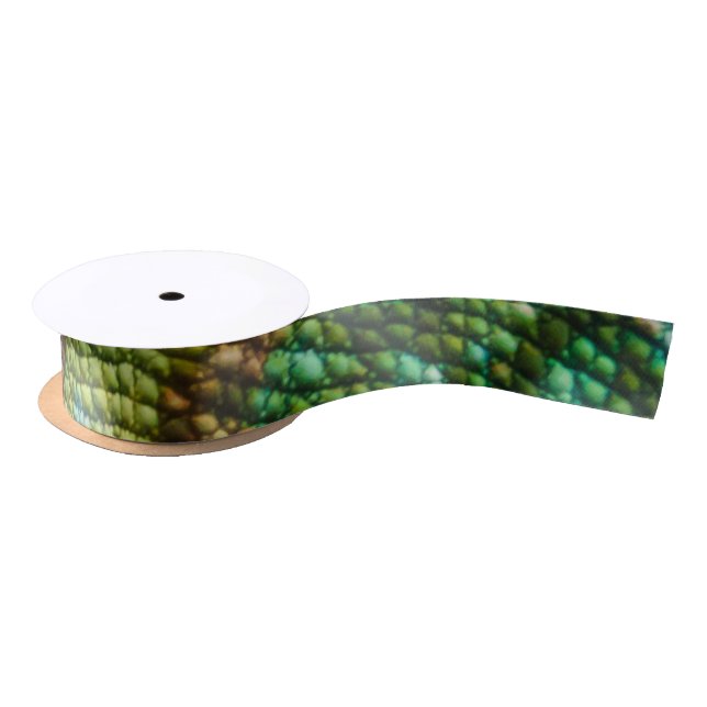 Ruban En Satin Modèle de texture de peau de caméléon (Bobine)