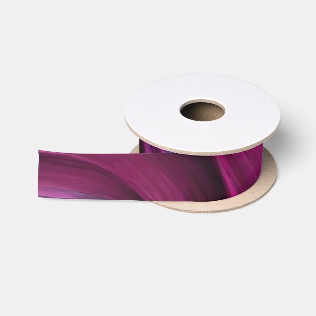 Ruban En Satin Moderne Abstrait-bleu et rose- (Bobine)