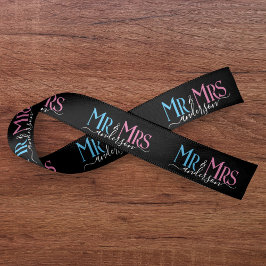 Ruban En Satin Monsieur et Madame Jeune Couple Cadeau de Mariage