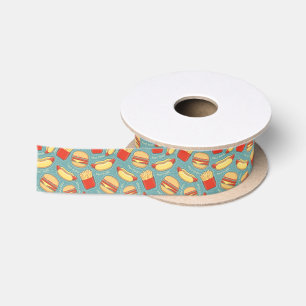 Ruban En Satin Motif 3 d'aliments de préparation rapide