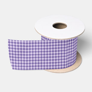 Ruban En Satin Motif à carreaux de diamant violet