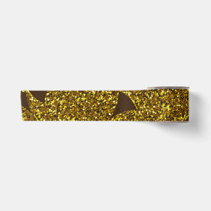 Ruban En Satin Motif abstrait doré