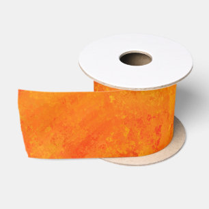 Ruban En Satin Motif Abstrait orange