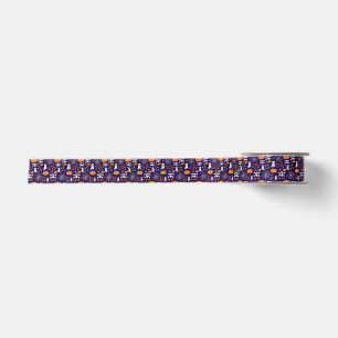 Ruban En Satin Motif amusant d'Halloween