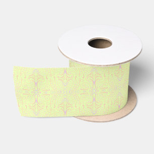 Ruban En Satin Motif artistique de points et de lignes effilées d