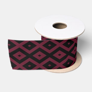 Ruban En Satin Motif bourguignon et diamant noir