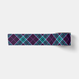 Ruban En Satin Motif carreau de Noël bleu et violet
