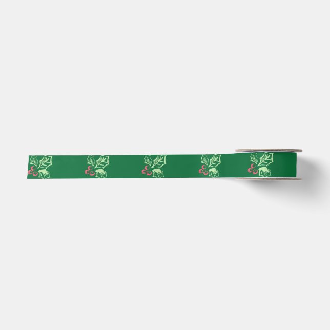 Ruban En Satin Motif Chalk Mistletoe (Devant)