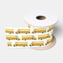 Motif de bus scolaire jaune large