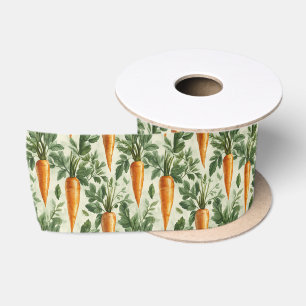Ruban En Satin Motif de carotte Jardin de printemps