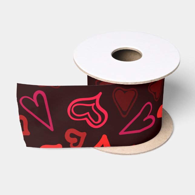 Ruban En Satin Motif de coeur 29 (Bobine)