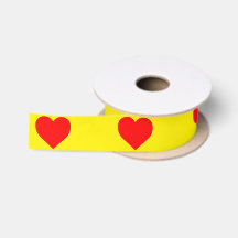 Motif de coeur rouge Arrière - plan jaune