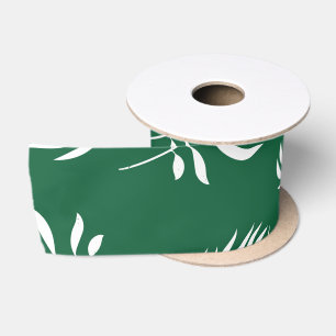 Ruban En Satin Motif de feuilles 12