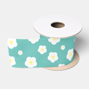 Ruban En Satin Motif de fleur marguerite à dégradé d'été moderne
