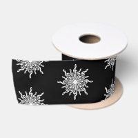 Motif de flocon de neige en noir et blanc Treble