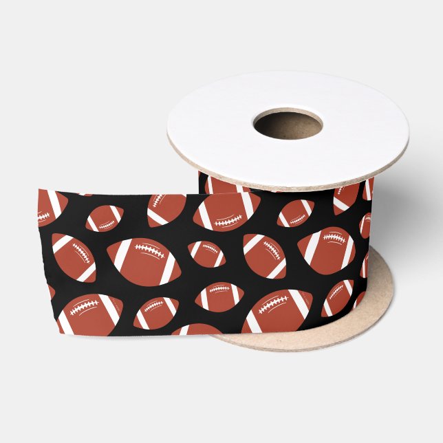 Ruban En Satin Motif de football (Bobine)