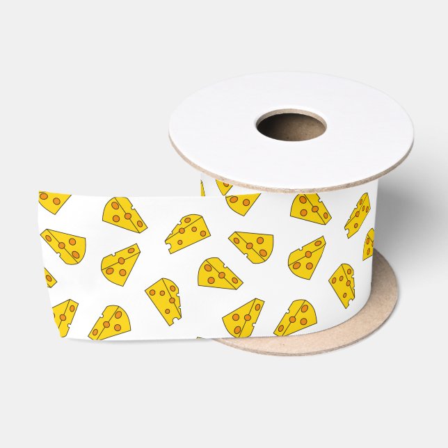 Ruban En Satin Motif de fromage mou (Bobine)