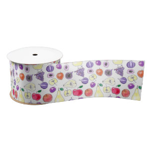 Ruban En Satin Motif de fruits