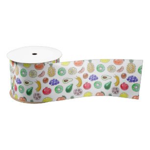 Ruban En Satin Motif de fruits