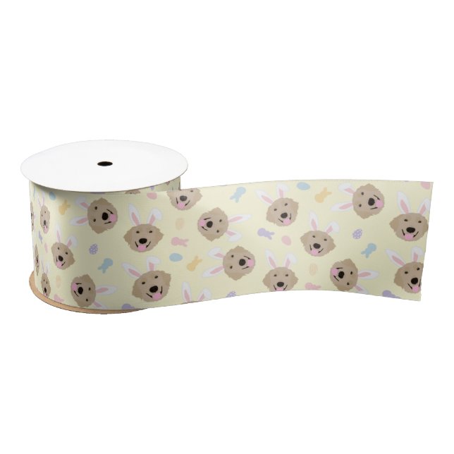 Ruban En Satin Motif de l'épreuve de Pâques Bunny (Bobine)
