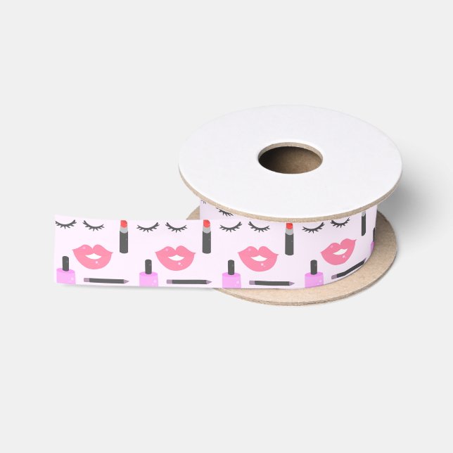 Ruban En Satin Motif de maquillage (Bobine)