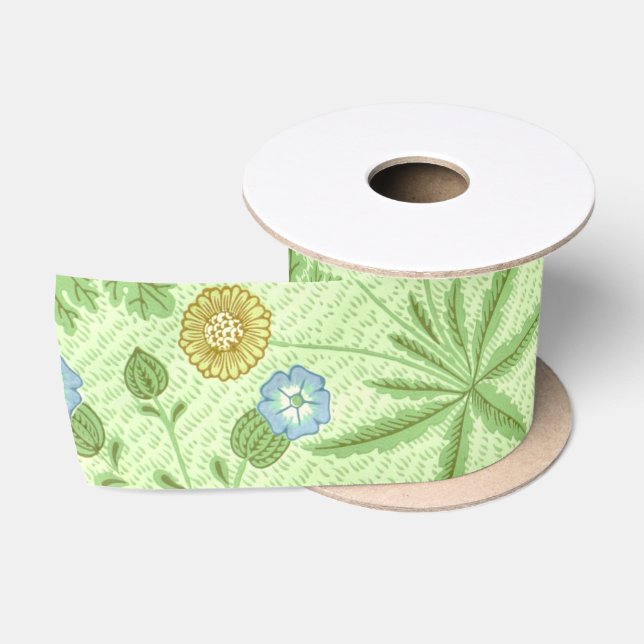 Ruban En Satin Motif de marguerite de William Morris (Bobine)