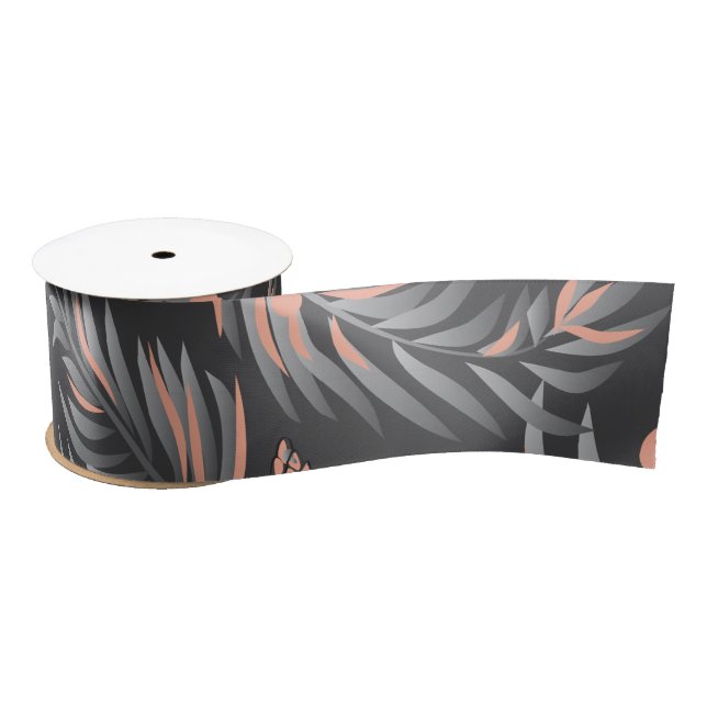 Ruban En Satin Motif de Noël, Pine Snow (Bobine)