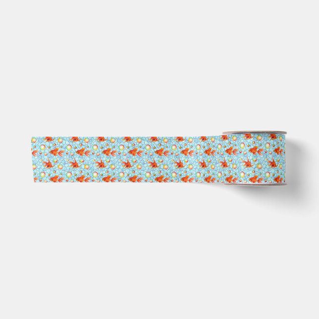 Ruban En Satin motif de poisson d'or (Devant)