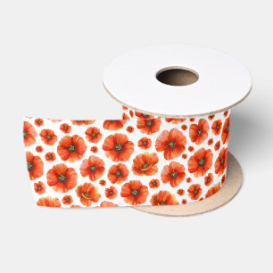 Ruban En Satin Motif de puces d'aquarelle