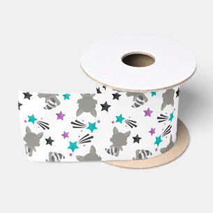 Ruban En Satin Motif de raton laveur mignon