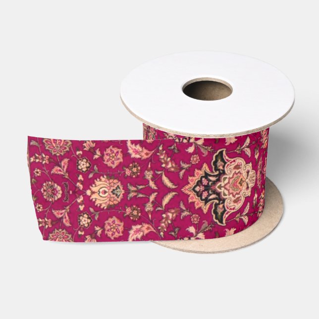 Ruban En Satin Motif de tapis vintage persan (Bobine)