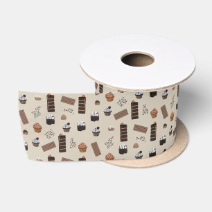 Ruban En Satin Motif de thème chocolat