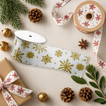 Motif d'étincelle d'hiver Gold Blanc