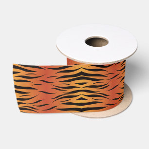 Ruban En Satin Motif d'impression Tiger
