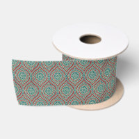 Motif d'oignon ethnique chic en Maroon, Turquoise