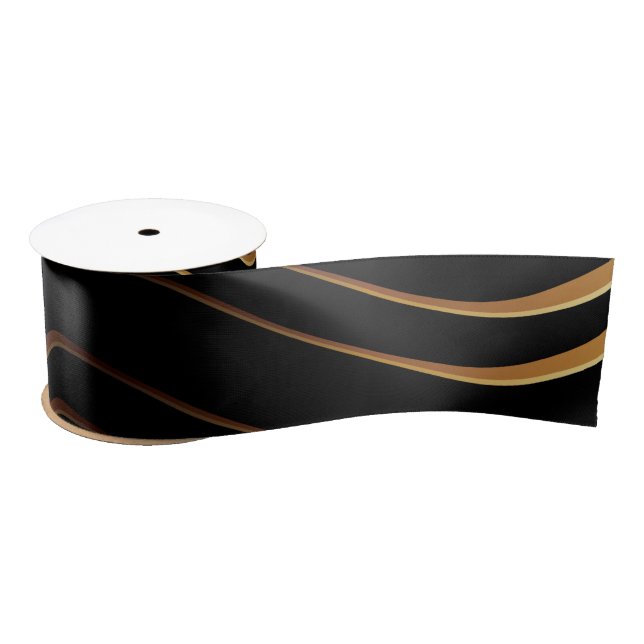 Ruban En Satin Motif d'or 4 (Bobine)