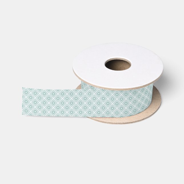 Ruban En Satin Motif embrouillé de trellis (Bobine)