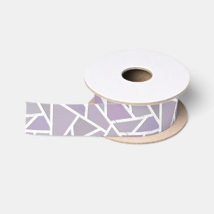 Ruban En Satin Motif en mosaïque de lavande
