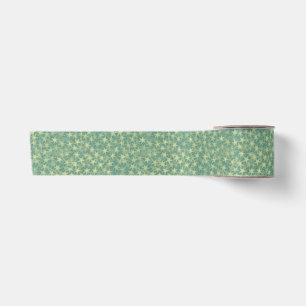 Ruban En Satin Motif étoilé turquoise menthe
